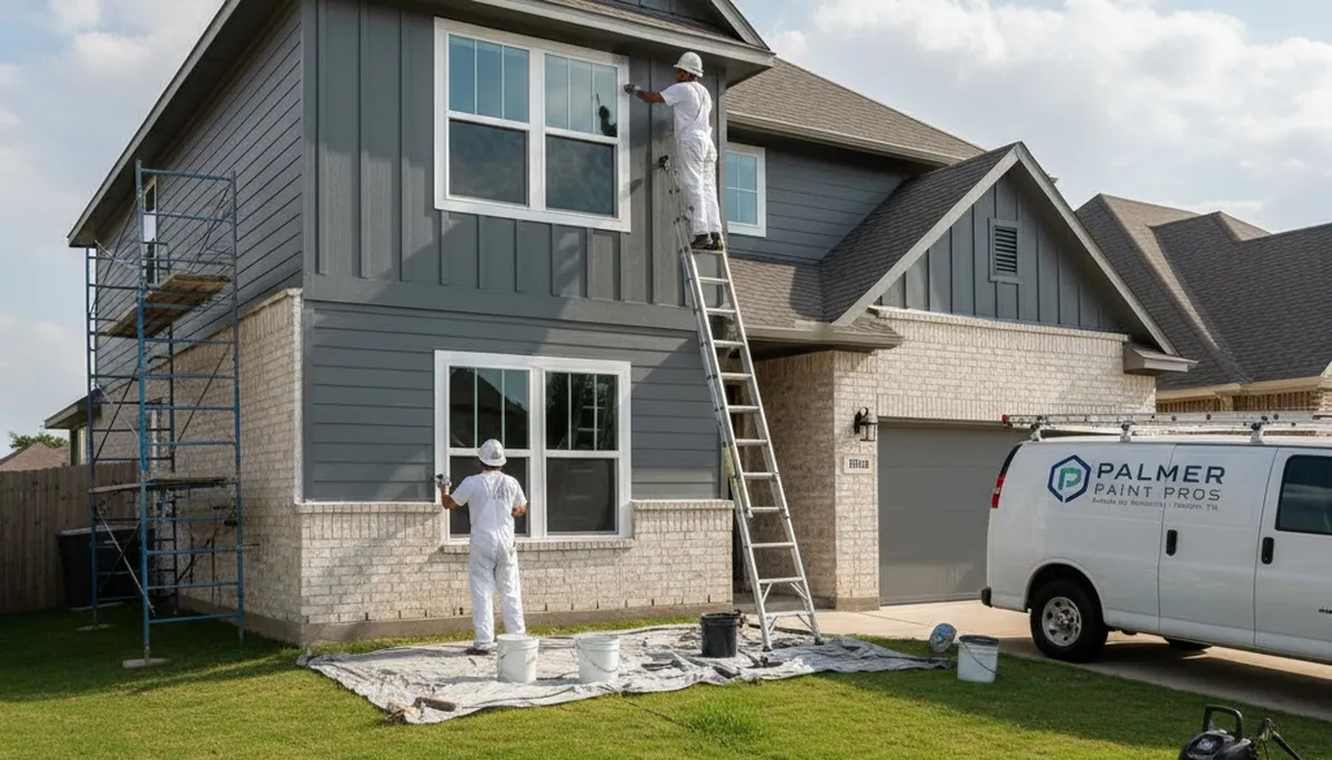 Professional house painters in Dallas TX providing detailed exterior home painting services